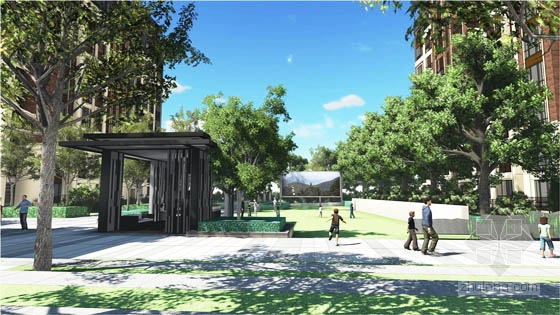 江西新亞洲風(fēng)格居住區(qū)景觀設(shè)計局部效果圖