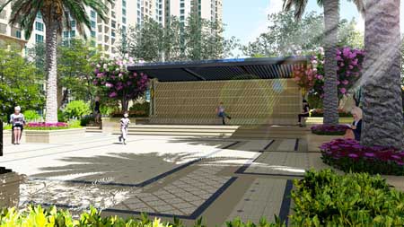 休閑廊架效果圖